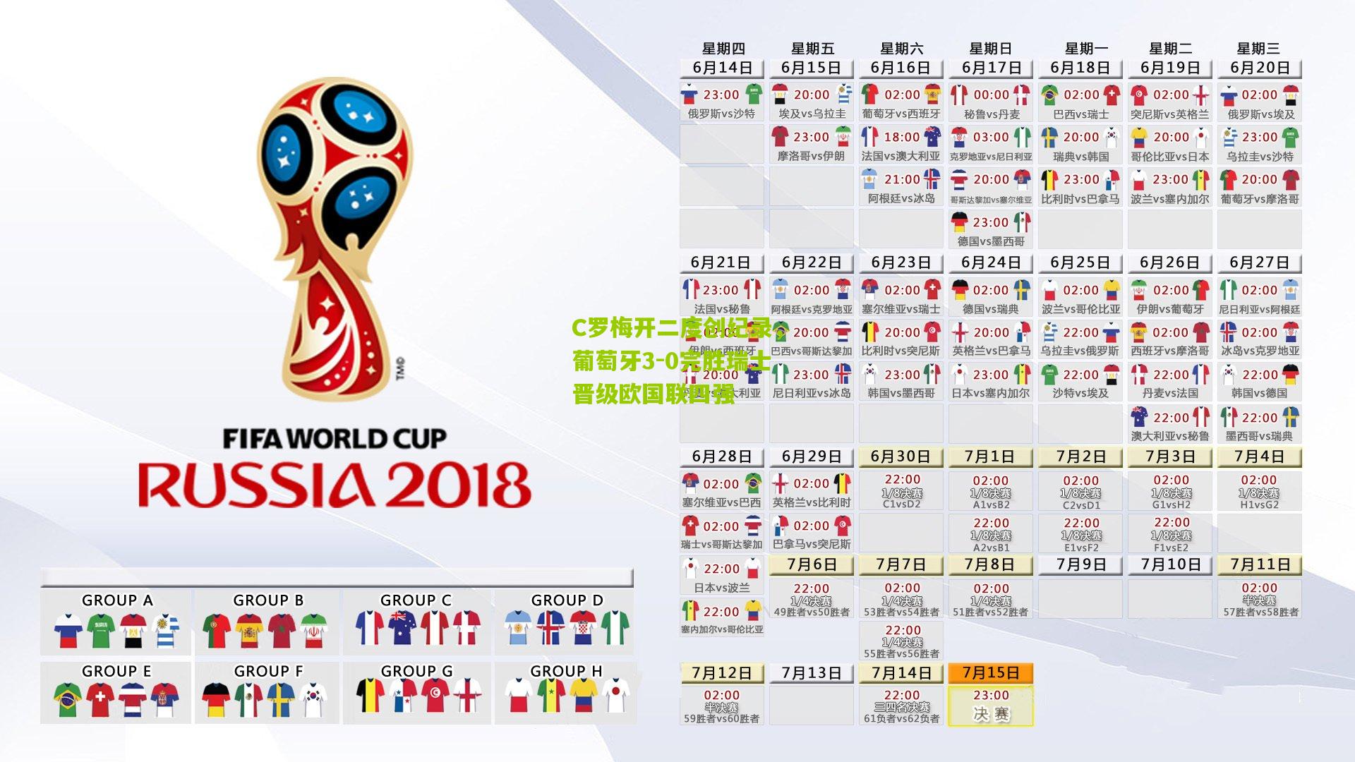 C罗梅开二度创纪录，葡萄牙3-0完胜瑞士晋级欧国联四强